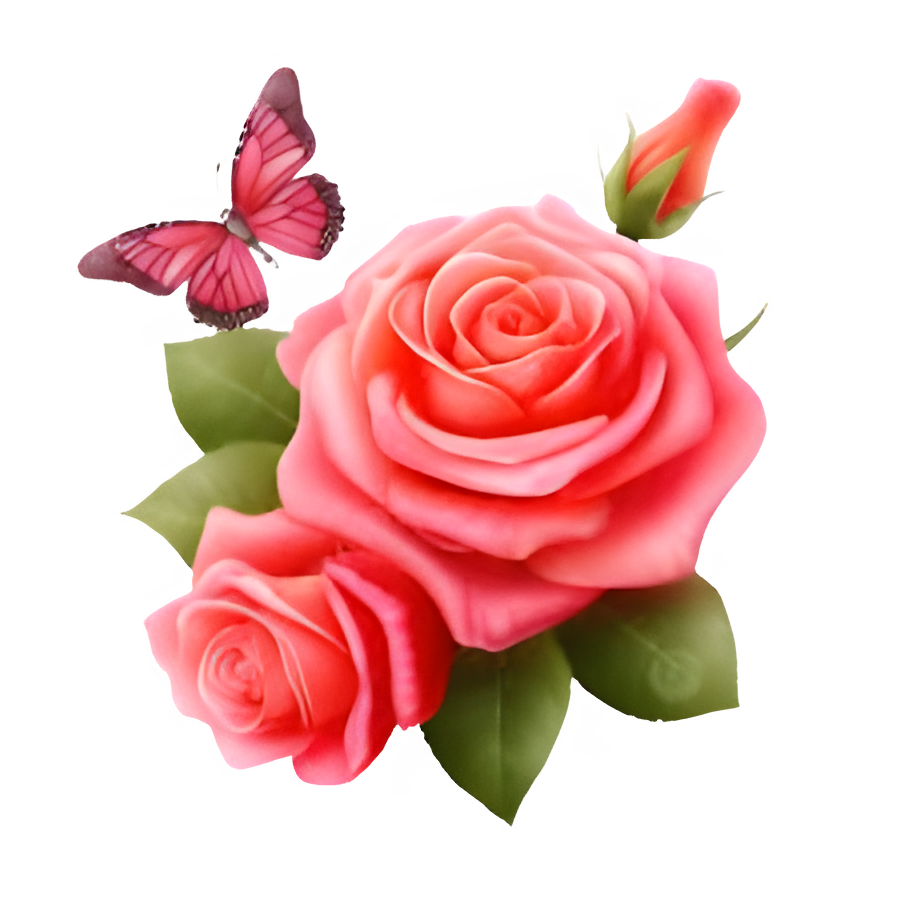 Butterflies and roses